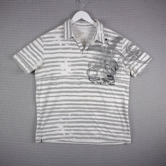 Calvin Klein Jeans Skull Rugged Button Up Shirt Mens L - Picture 1 of 8